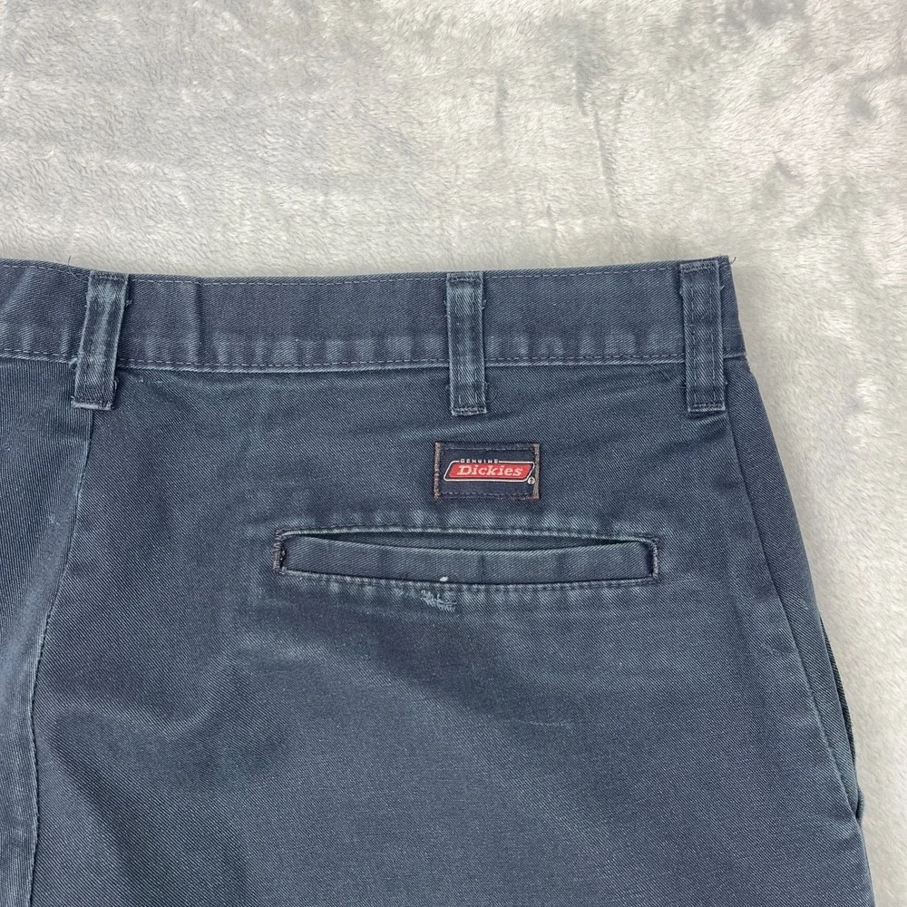 Vtg Dickies Cargo Pants Mens 36x30 Blue Flat Front Utility Pockets Straight Leg‎